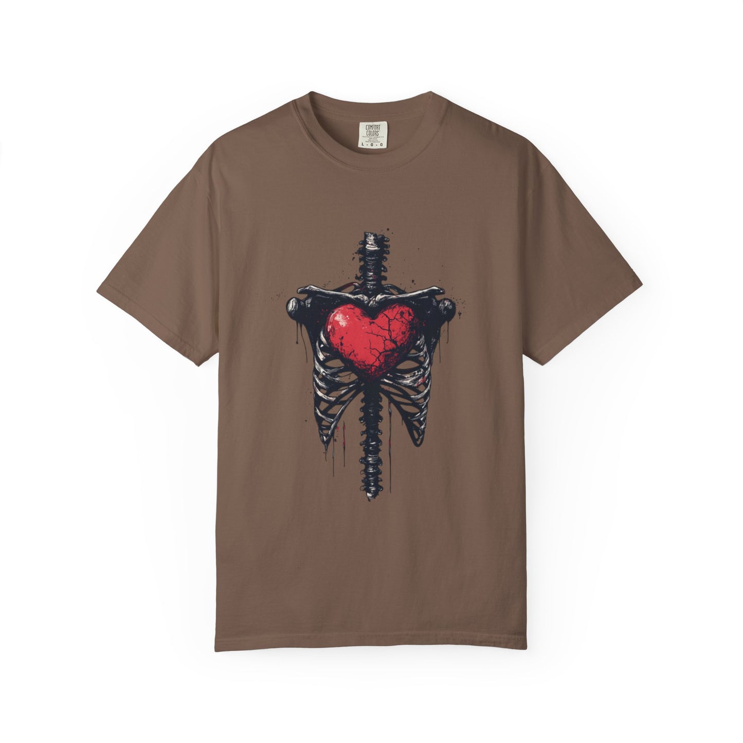 Heart-Cross Unisex Garment-Dyed T-shirt, Vintage Graphic Tee, Gift for Couples, Unique Art Shirt, Casual Wear, Festival Fashion