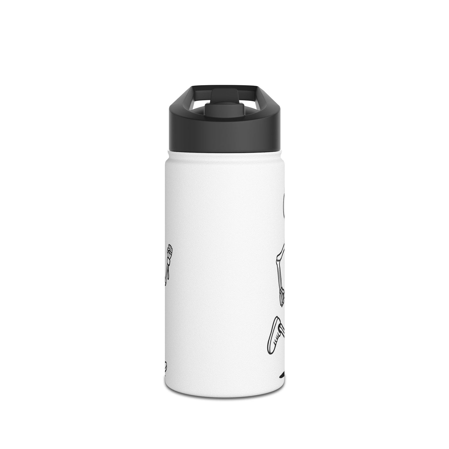 Funny Skeleton Running Stainless Steel Water Bottle - Hydration for Fitness Lovers