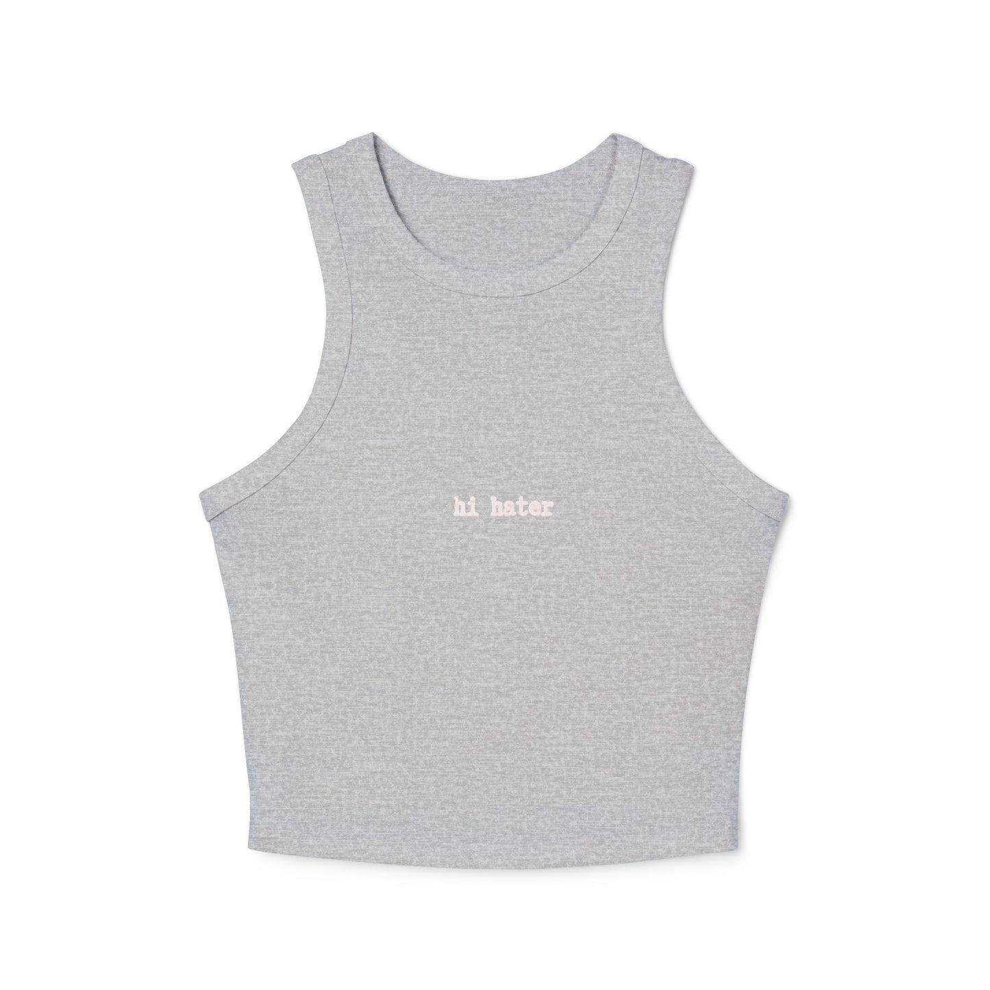 Women's Micro Rib Racer Tank Top - "Hi Hater" & "Bye Hater"