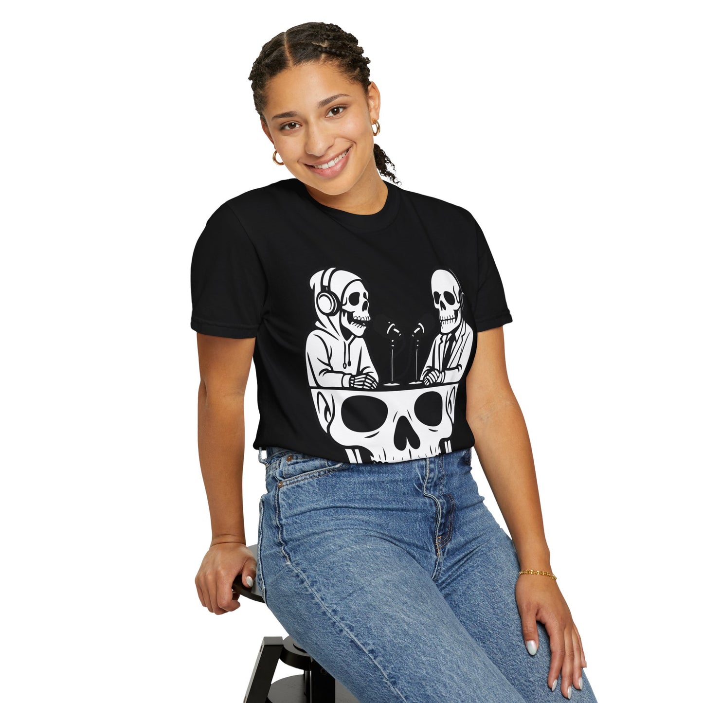 Skull Podcast Unisex T-Shirt - Cool Graphic Tee for Music Lovers