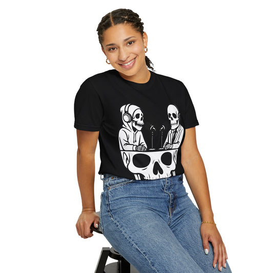 Skull Podcast Unisex T-Shirt - Cool Graphic Tee for Music Lovers