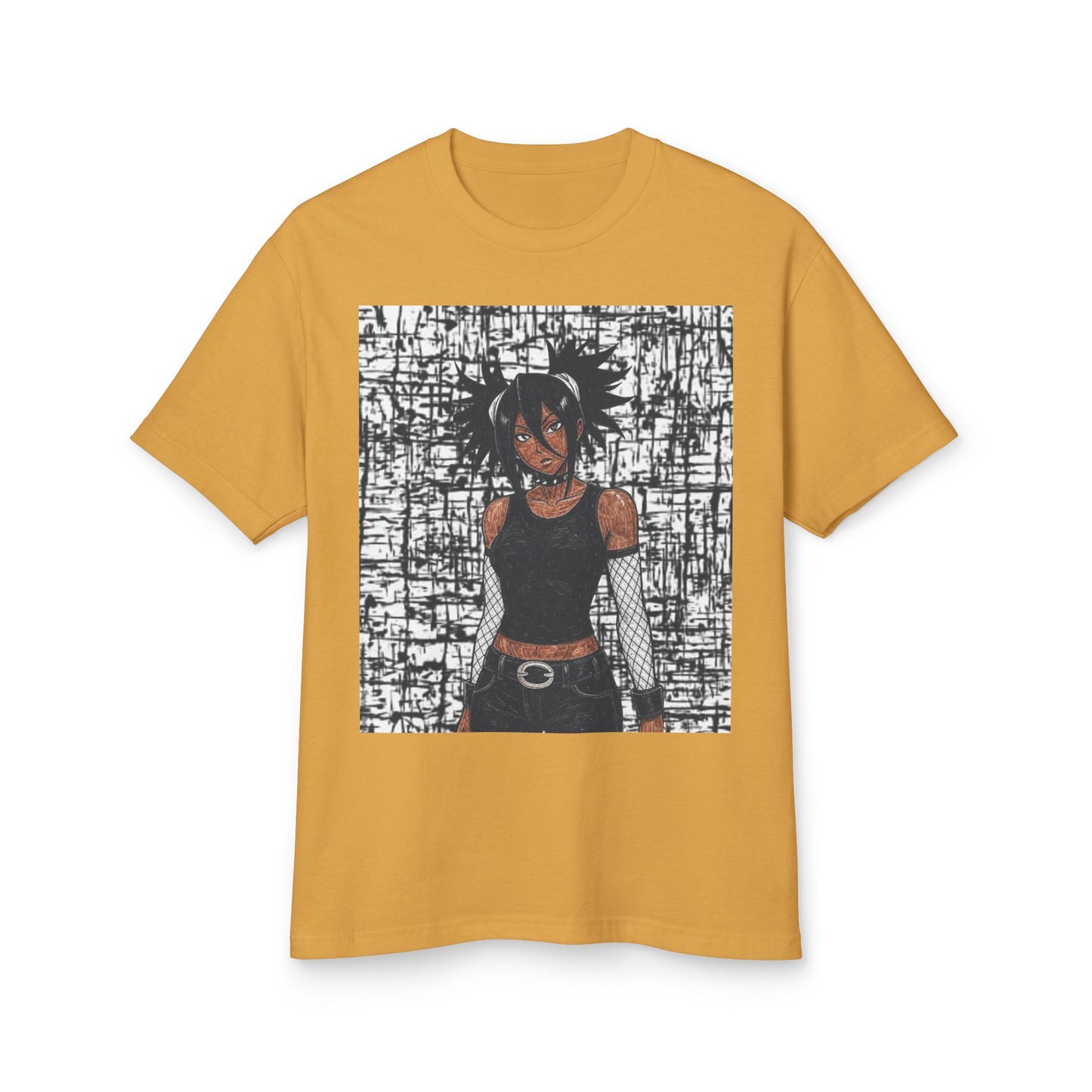 Anime-Inspired Heavyweight Tee, Graphic T-Shirt, Vintage Style, Casual Wear, Streetwear, Gift for Anime Lovers