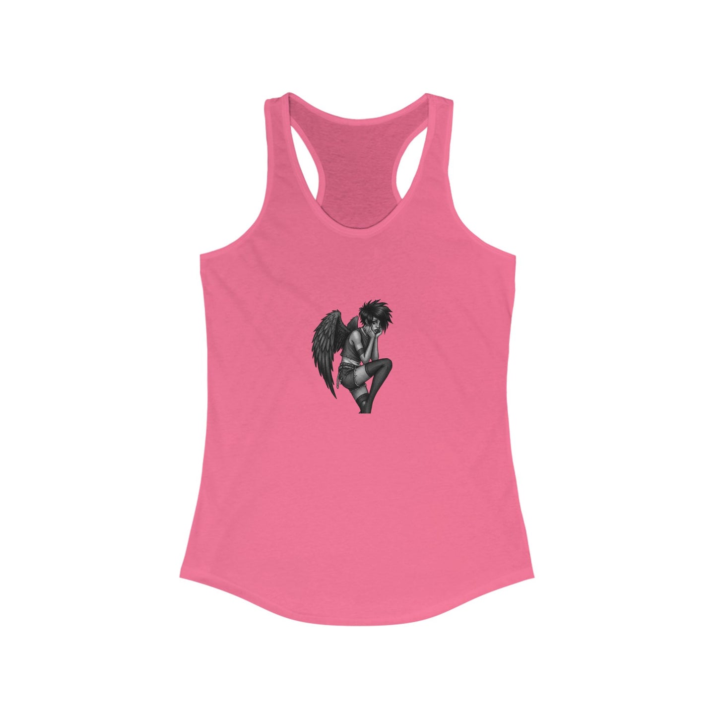 Angel Wings Women's Racerback Tank, Spiritual Fitness Top, Casual Summer Wear, Gift for Her, Gym Tank, Inspirational Apparel
