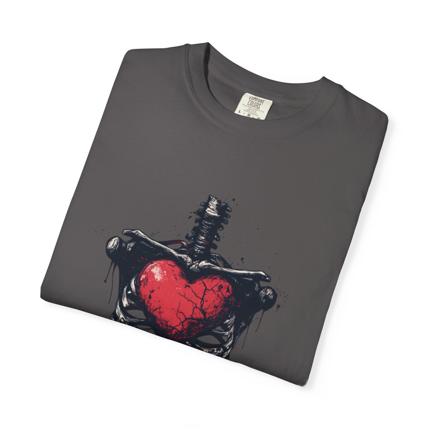 Heart-Cross Unisex Garment-Dyed T-shirt, Vintage Graphic Tee, Gift for Couples, Unique Art Shirt, Casual Wear, Festival Fashion