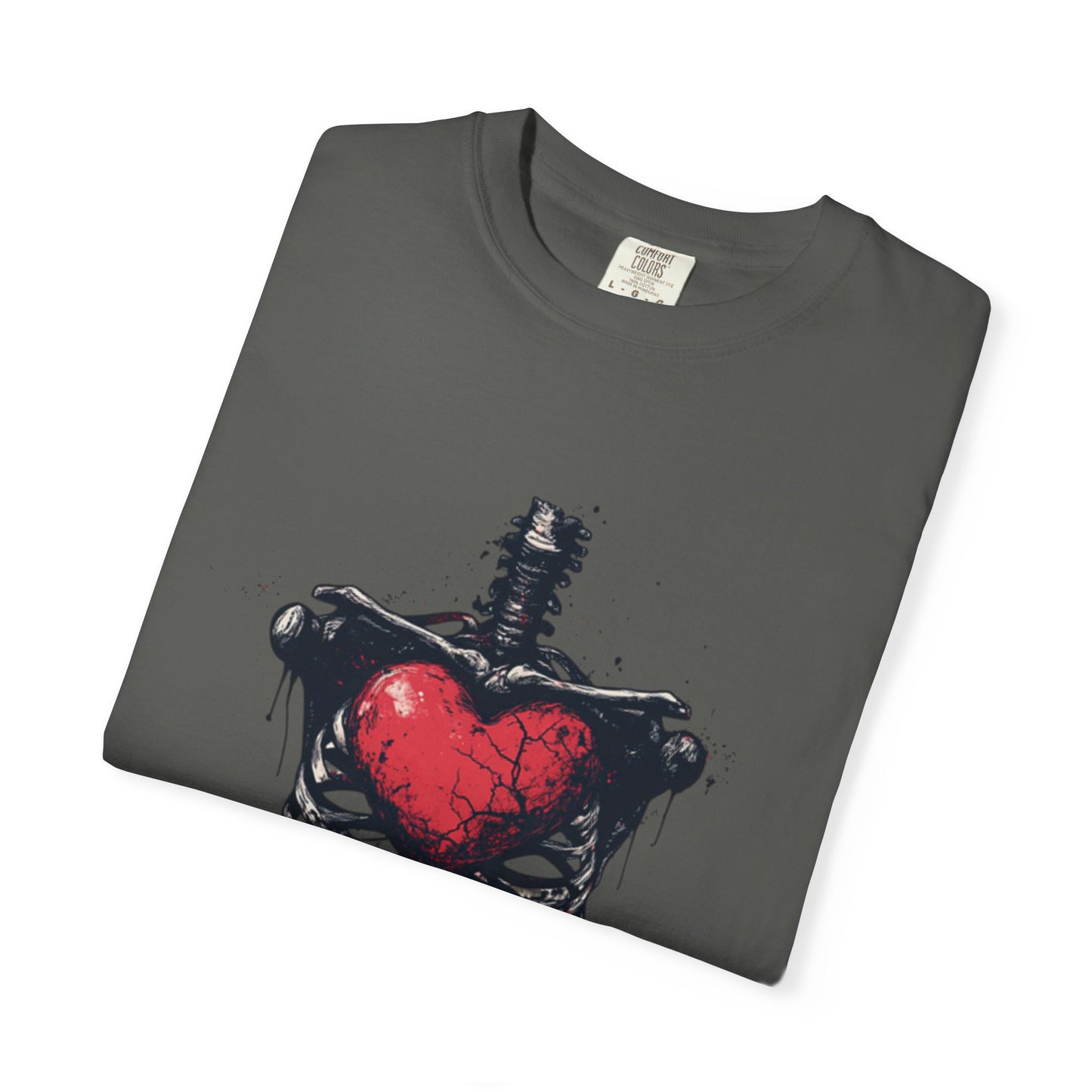 Heart-Cross Unisex Garment-Dyed T-shirt, Vintage Graphic Tee, Gift for Couples, Unique Art Shirt, Casual Wear, Festival Fashion
