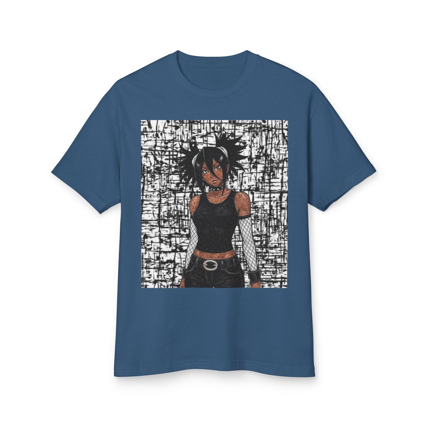 Anime-Inspired Heavyweight Tee, Graphic T-Shirt, Vintage Style, Casual Wear, Streetwear, Gift for Anime Lovers