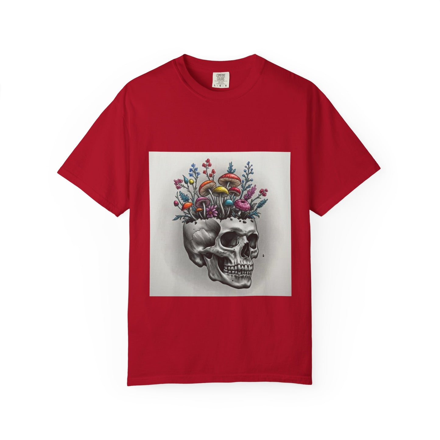 Floral Skull Graphic T-Shirt | Unisex Tee for Nature Lovers, Unique Gift, Casual Outing, Festival Wear, Eco-Friendly Fashion