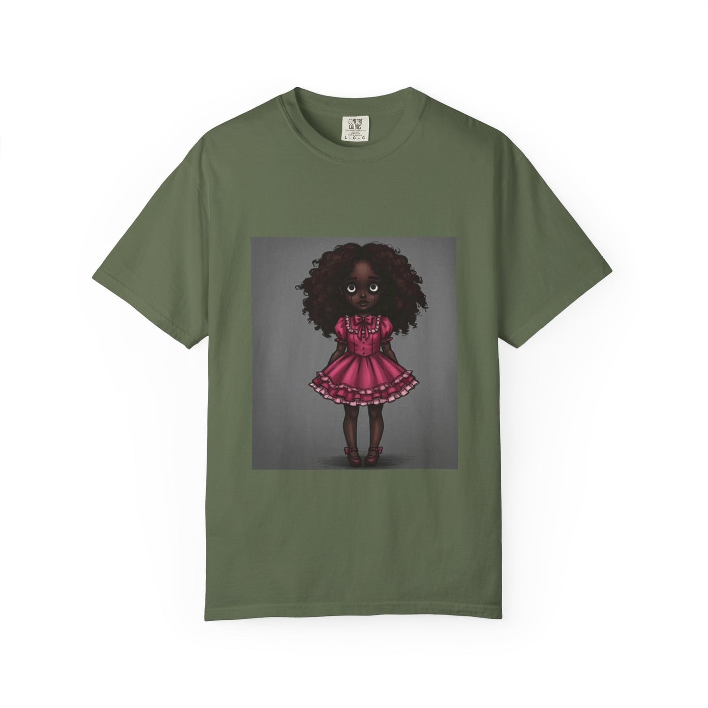 Whimsical Doll Graphic T-shirt, Cute Fashion Tee, Unisex Casual Wear, Gift for Teen Girls, Artistic Apparel, Birthday Present