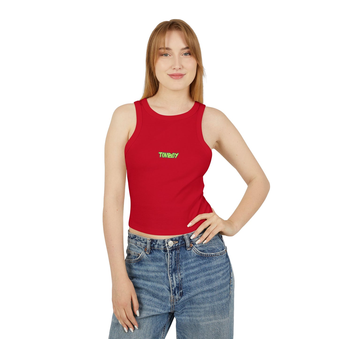 Chic Women's Racer Tank Top - Summer Style, Casual Wear, Fitness Apparel, Everyday Essential, Trendy Sleeveless Top