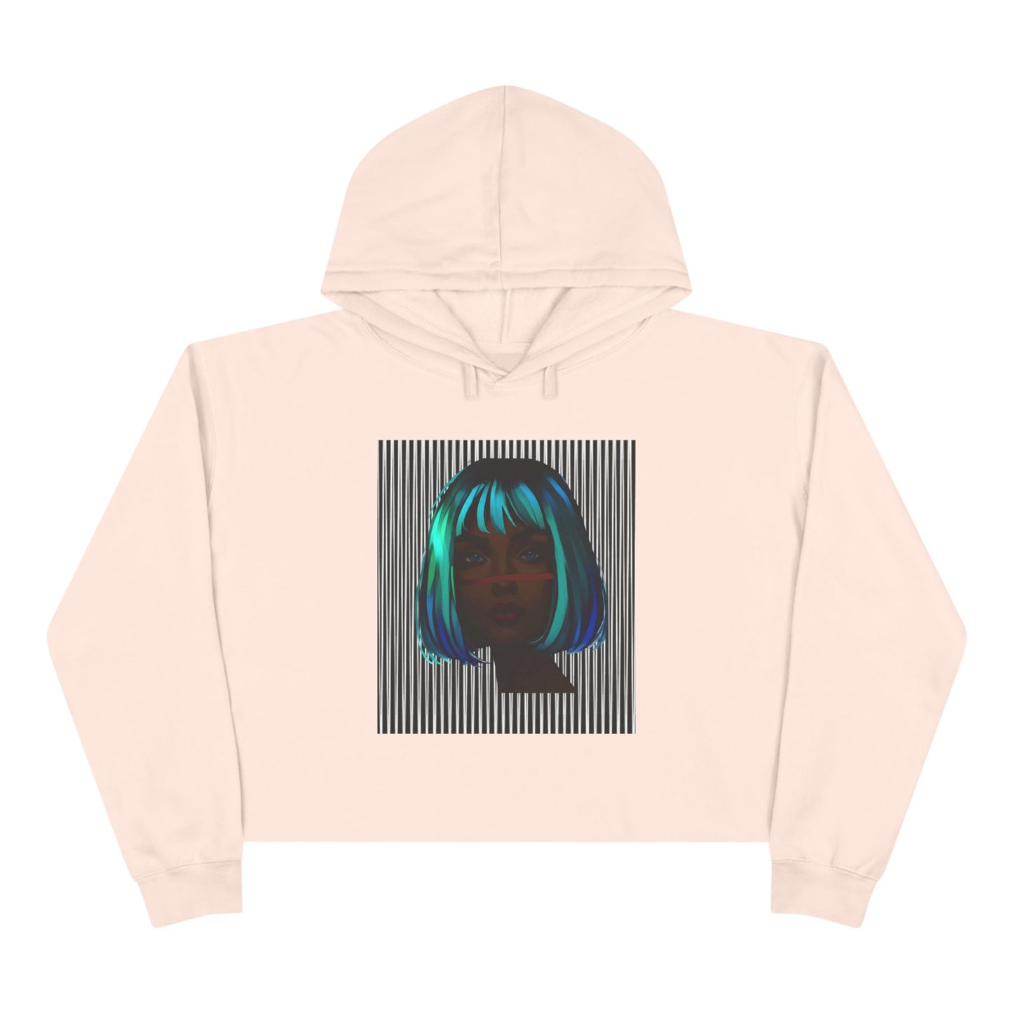 Vibrant Crop Hoodie with Artistic Design, Trendy Streetwear, Perfect for Casual Outings, Gifts for Her, Fashion-Forward Style