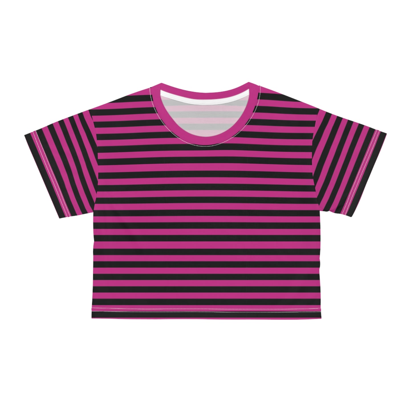 Vibrant Striped Crop Tee - Fun Summer Style, Casual Wear, Festival Outfit, Gift for Her, Beach Day Essential