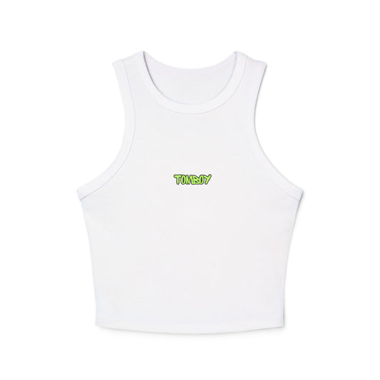 Chic Women's Racer Tank Top - Summer Style, Casual Wear, Fitness Apparel, Everyday Essential, Trendy Sleeveless Top