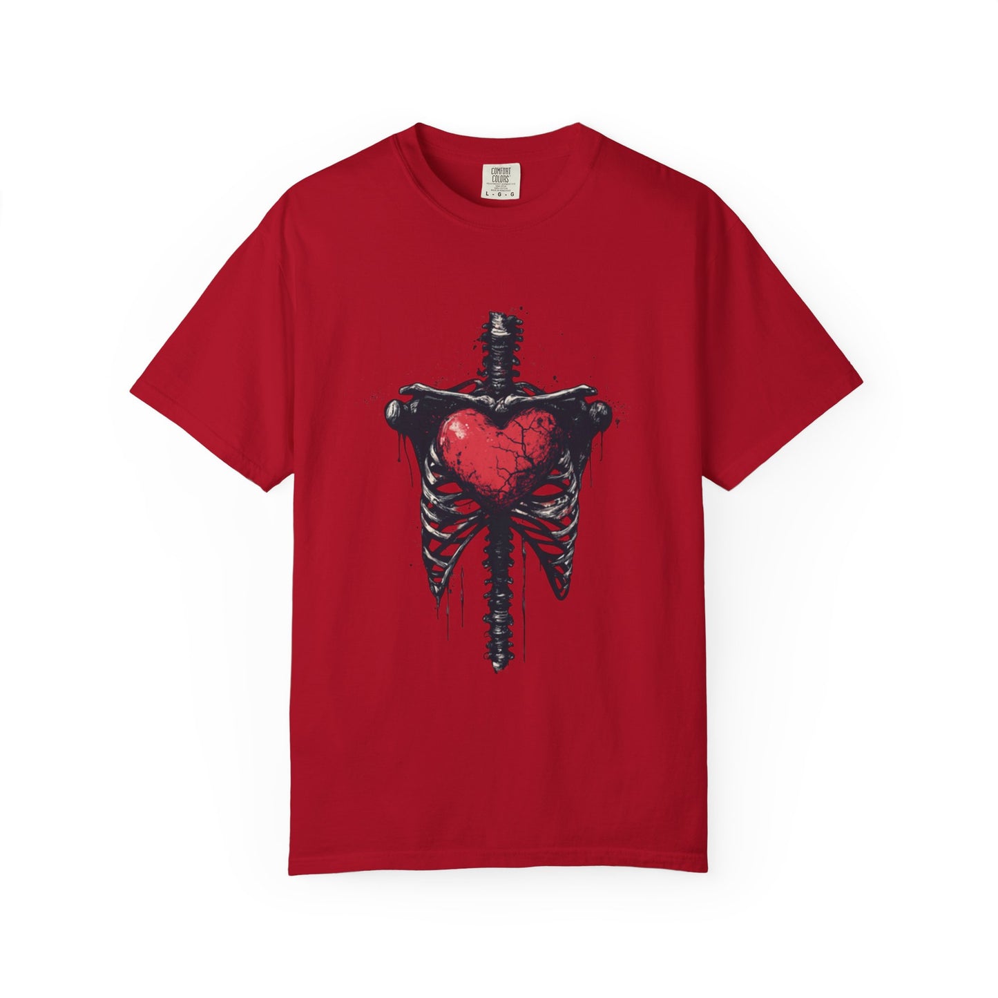 Heart-Cross Unisex Garment-Dyed T-shirt, Vintage Graphic Tee, Gift for Couples, Unique Art Shirt, Casual Wear, Festival Fashion