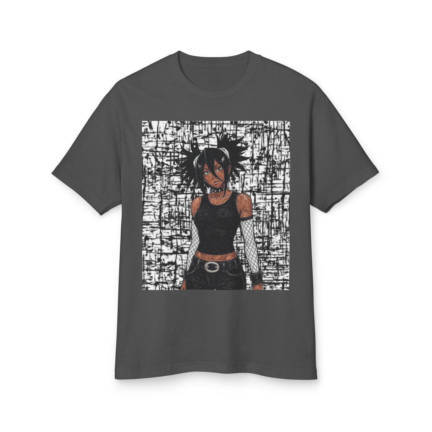 Anime-Inspired Heavyweight Tee, Graphic T-Shirt, Vintage Style, Casual Wear, Streetwear, Gift for Anime Lovers
