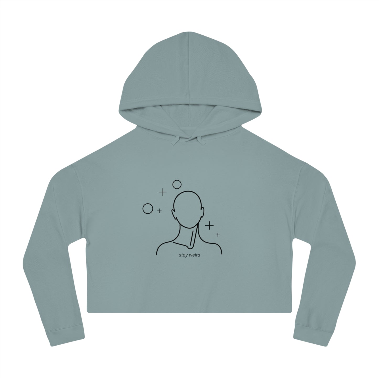 Chic Women's Cropped Hoodie with 'Stay Weird' Design - Casual Sweatshirt, Trendy Crop Top, Gift for Her, Unique Fashion, Comfortable [...]