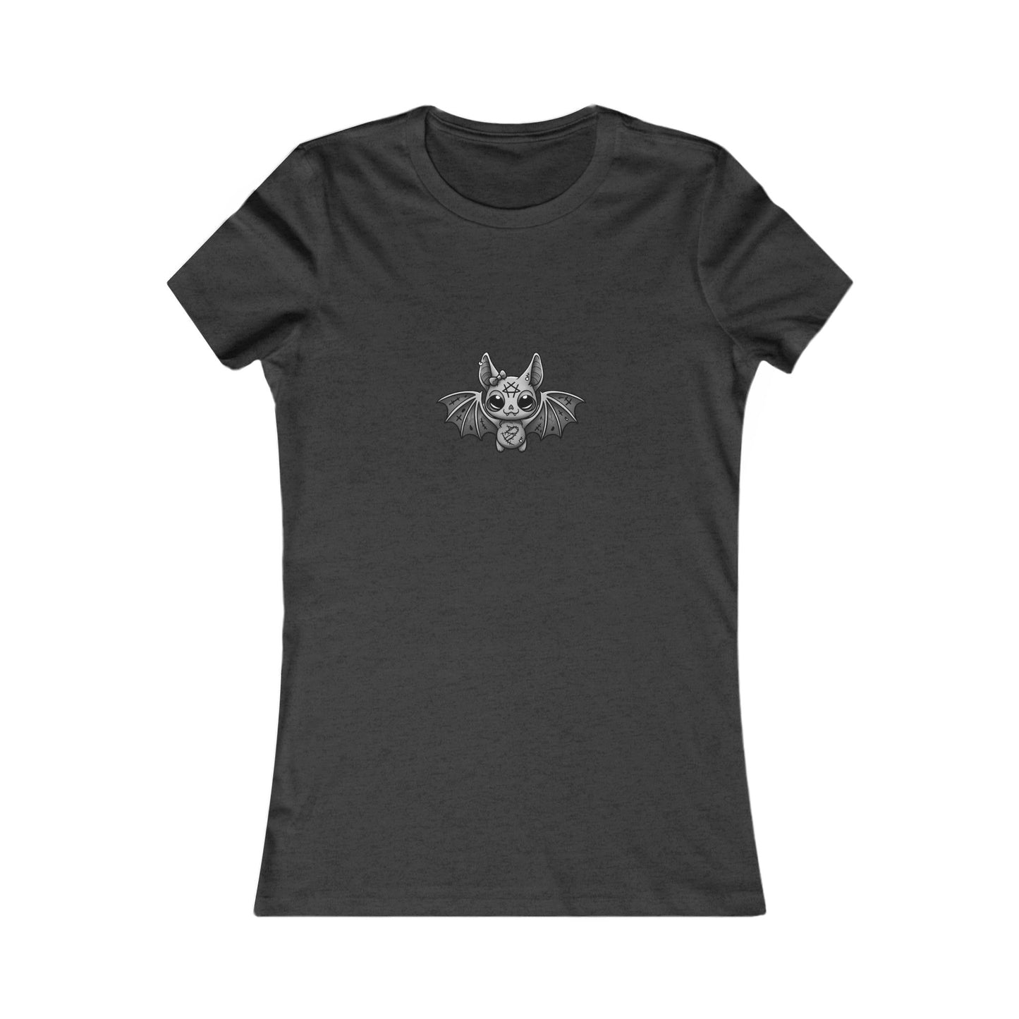 Gothic Women's Favorite Tee with Bat Design, Casual Wear, Halloween, Gift for Her, Everyday T-Shirt, Unique Graphic Tee