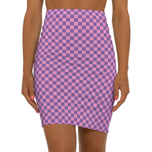 Vibrant Checker Print Pencil Skirt | Trendy Midi Skirt, Stylish Evening Wear, Casual Day Out, Spring Fashion, Festival Outfit