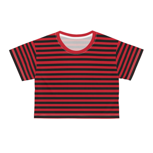 Bold Striped Crop Tee - Trendy Summer Fashion, Streetwear, Casual Outfit, Gift for Fashion Lovers, Stylish Apparels