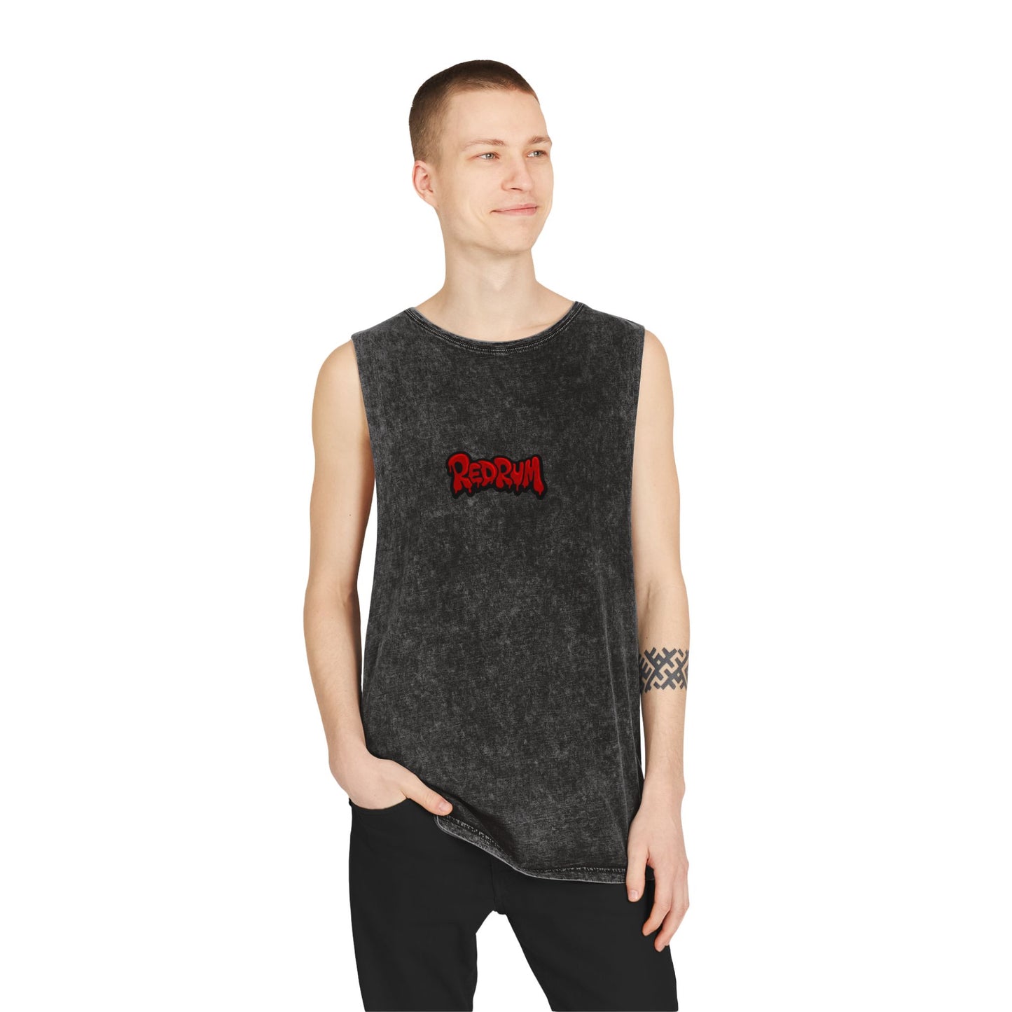 Unisex Stonewash Tank Top - Vintage Graphic Tee, Summer Casual Wear, Festival Style, Music Lover Gift, Urban Streetwear