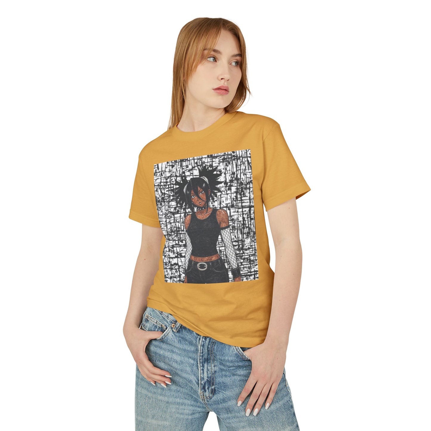Anime-Inspired Heavyweight Tee, Graphic T-Shirt, Vintage Style, Casual Wear, Streetwear, Gift for Anime Lovers