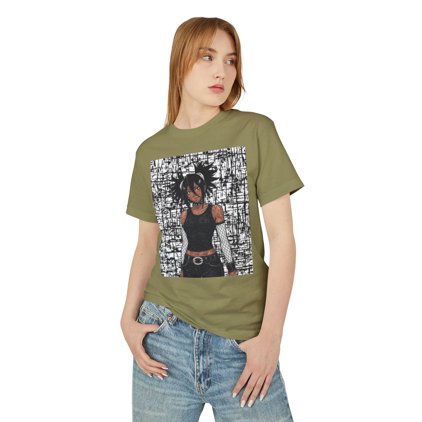 Anime-Inspired Heavyweight Tee, Graphic T-Shirt, Vintage Style, Casual Wear, Streetwear, Gift for Anime Lovers