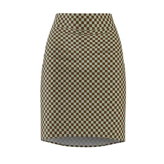 Chic Checkered Women's Pencil Skirt
