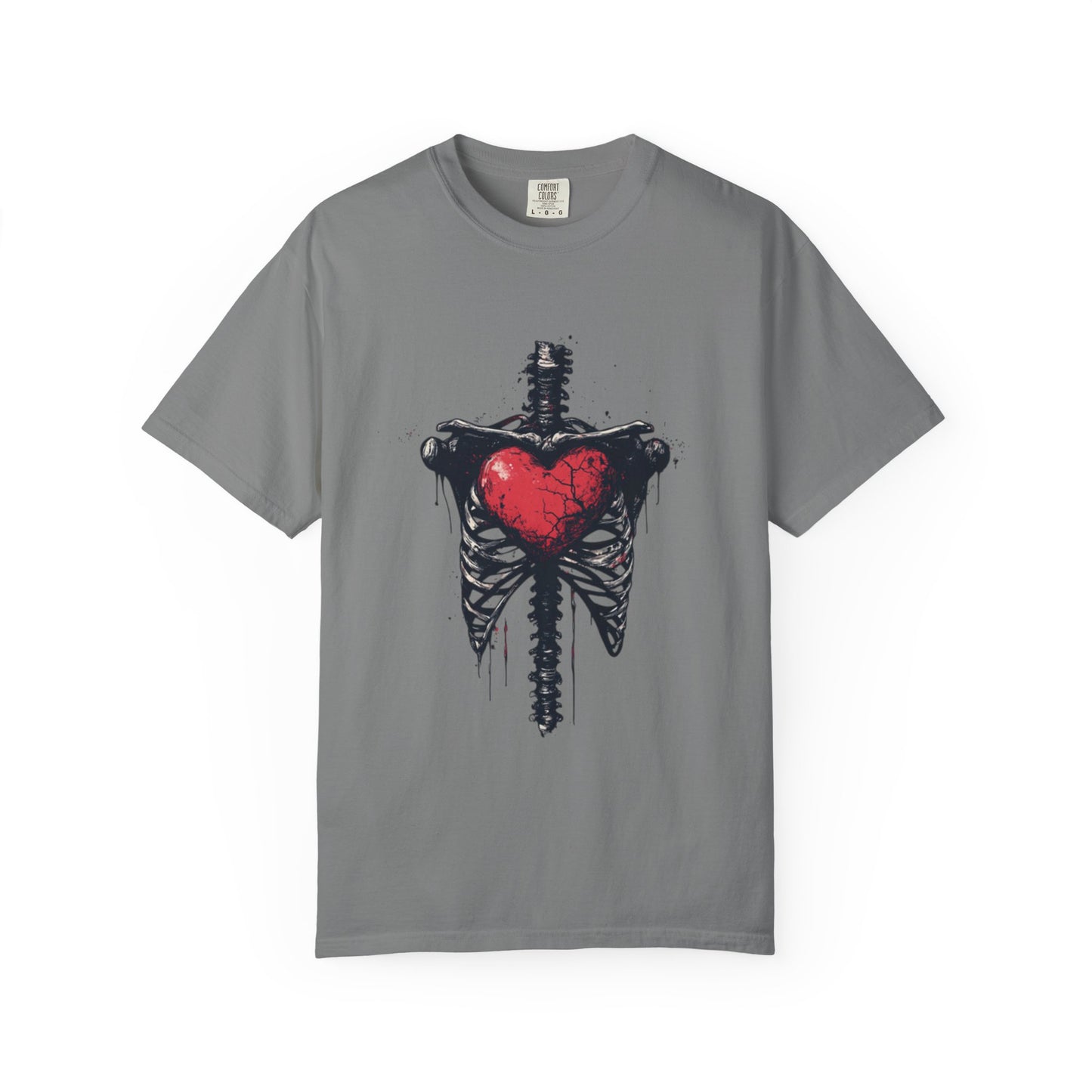 Heart-Cross Unisex Garment-Dyed T-shirt, Vintage Graphic Tee, Gift for Couples, Unique Art Shirt, Casual Wear, Festival Fashion