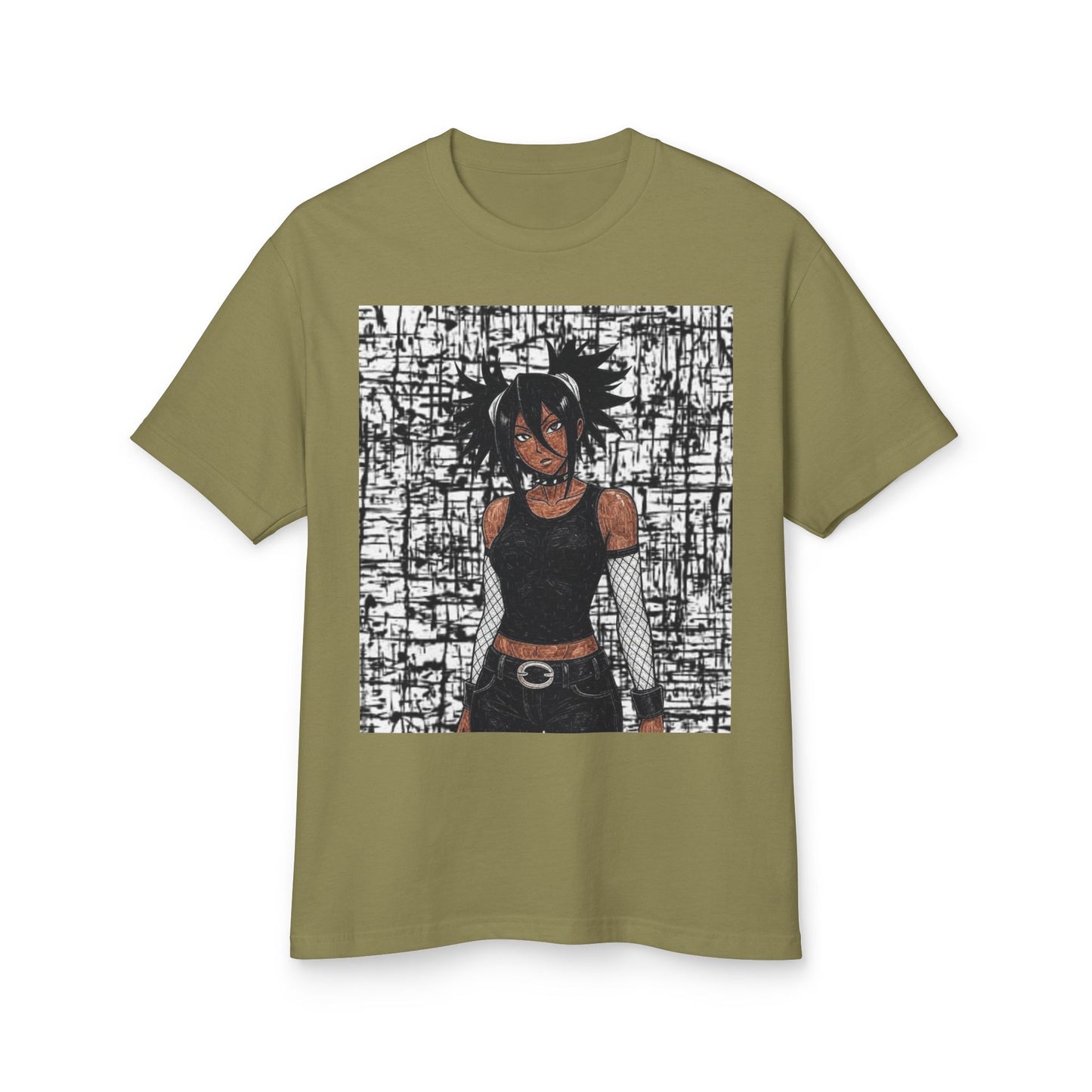 Anime-Inspired Heavyweight Tee, Graphic T-Shirt, Vintage Style, Casual Wear, Streetwear, Gift for Anime Lovers
