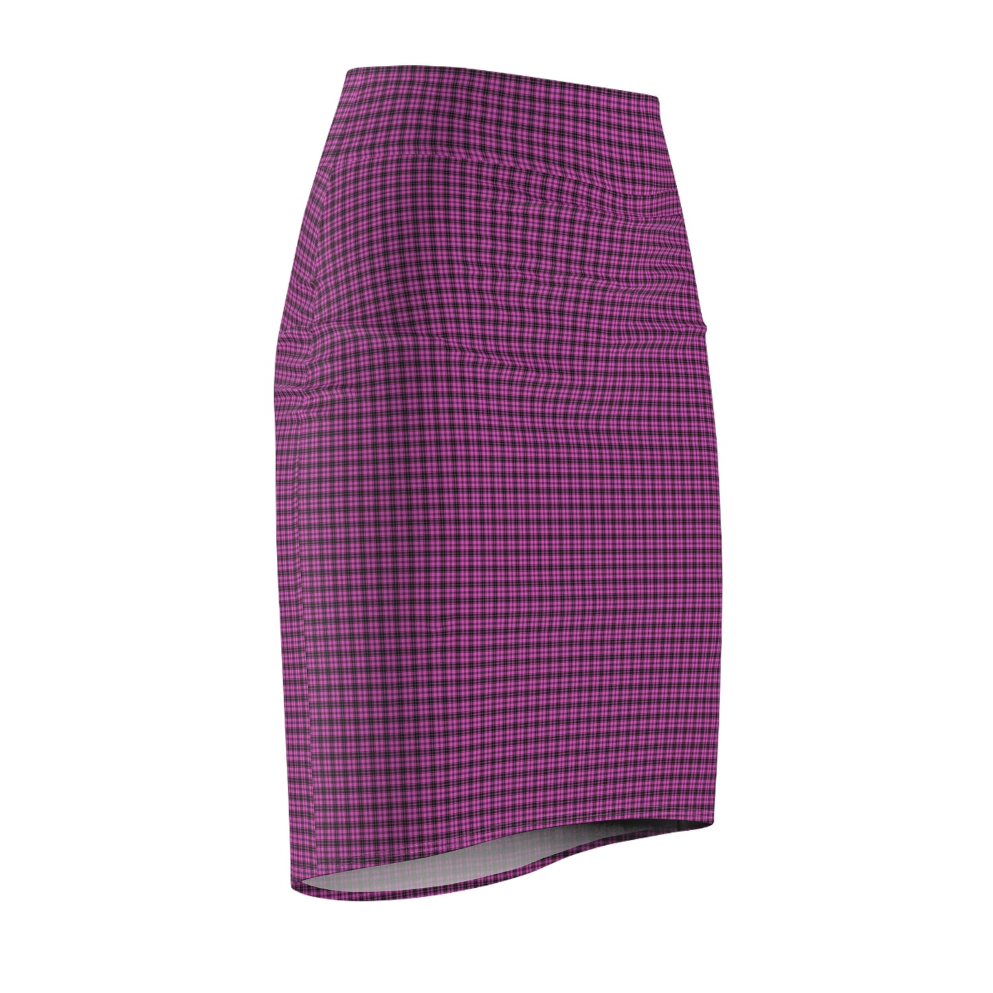 Chic Women's Pencil Skirt in Vibrant Checkered Purple, Office Fashion, Date Night Outfit, Trendy Work Attire, Stylish Summer Wear