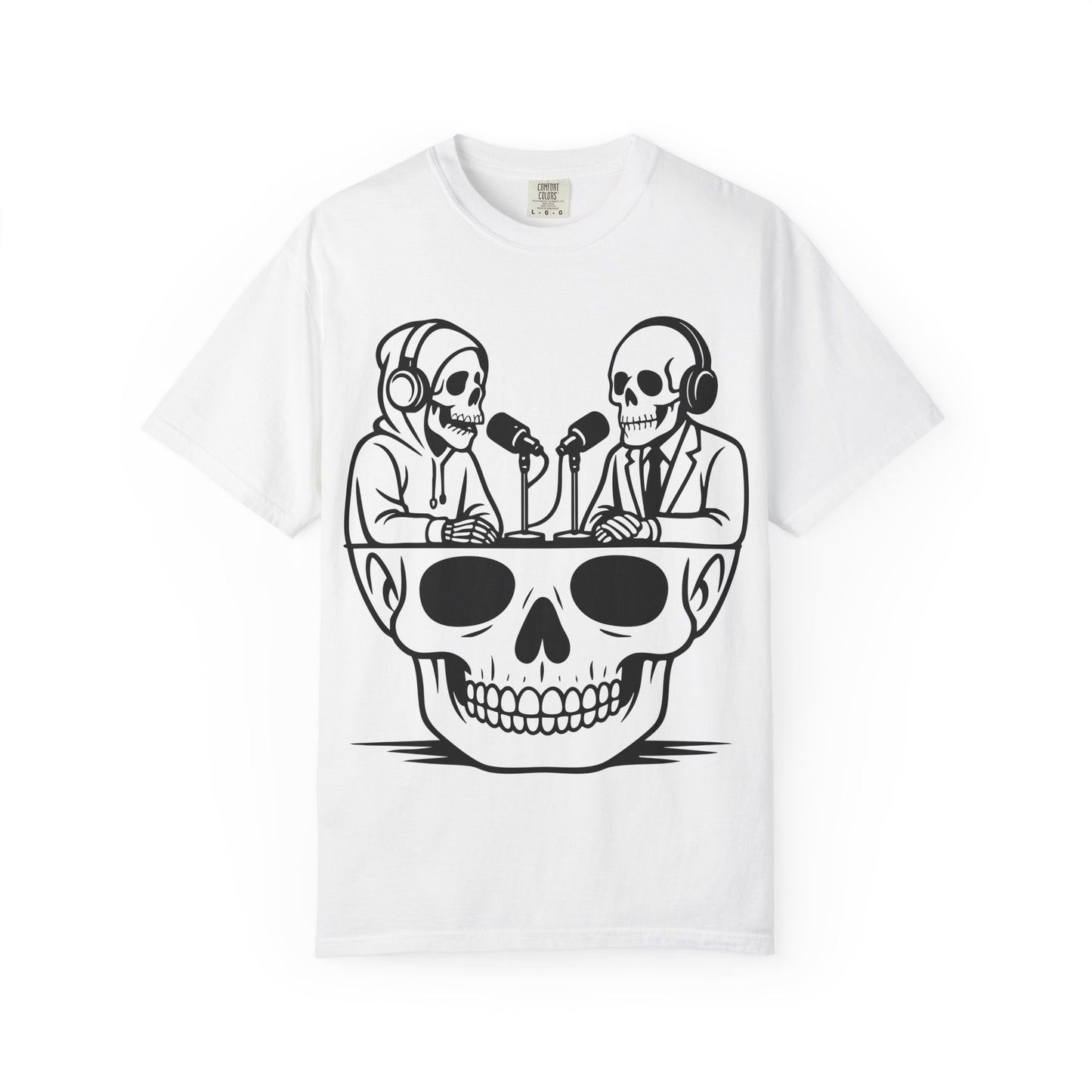 Skull Podcast Unisex T-Shirt - Cool Graphic Tee for Music Lovers