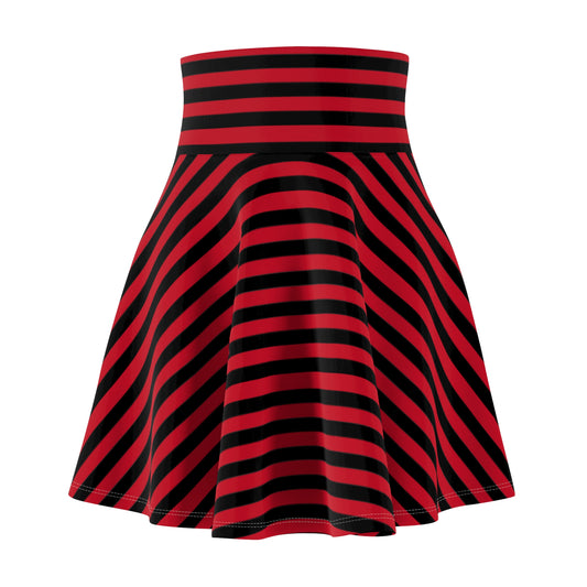 Women's Striped Skater Skirt, Fun Flared Dress, Casual Summer Outing Skirt, Everyday Fashion, Trendy Weekend Wear