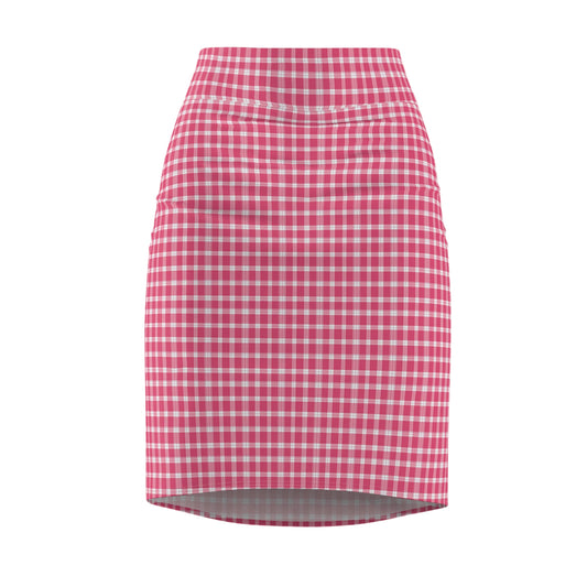 Chic Gingham Women's Pencil Skirt