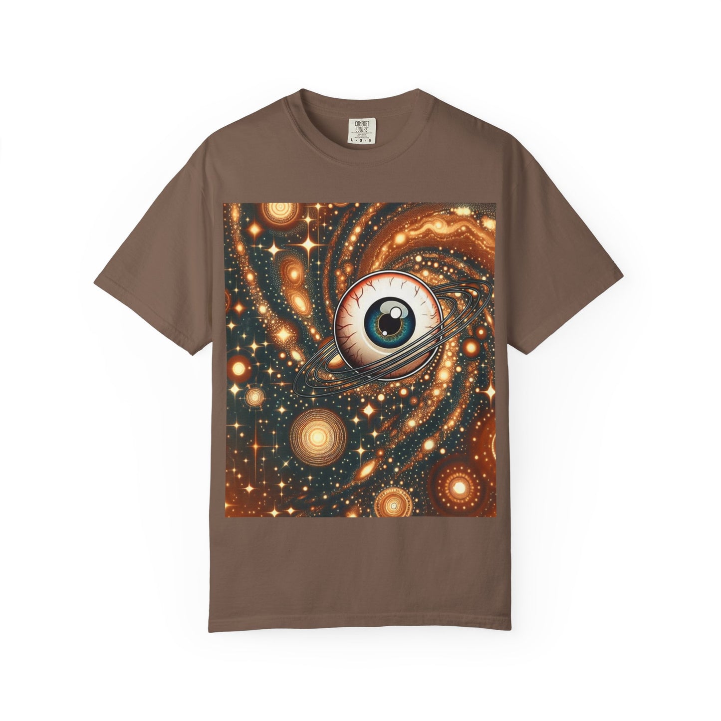 Cosmic Eye T-Shirt, Unisex Garment-Dyed Tee, Galaxy Print Shirt, Artistic Space Apparel, Unique Gift for Space Lovers