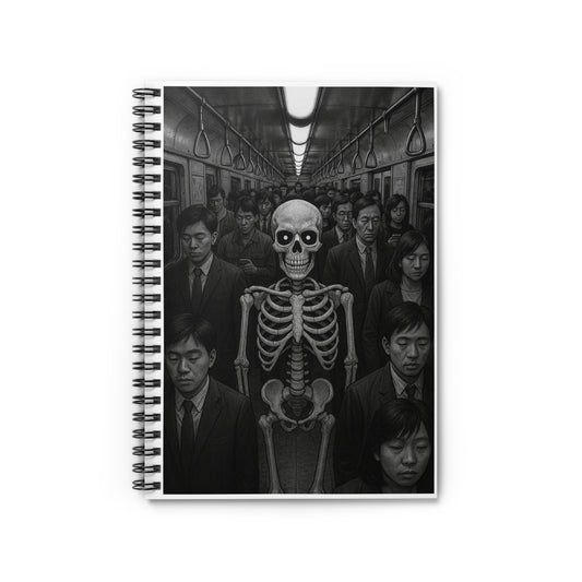 Skeleton in the Subway Spiral Notebook: Unique Journal for Artists, Students, and Creatives, Ideal Gift for Halloween, Birthdays, and [...]