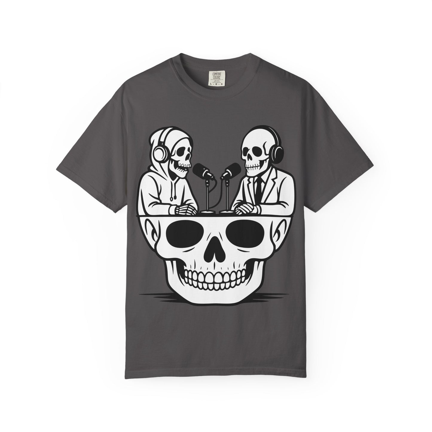Skull Podcast Unisex T-Shirt - Cool Graphic Tee for Music Lovers