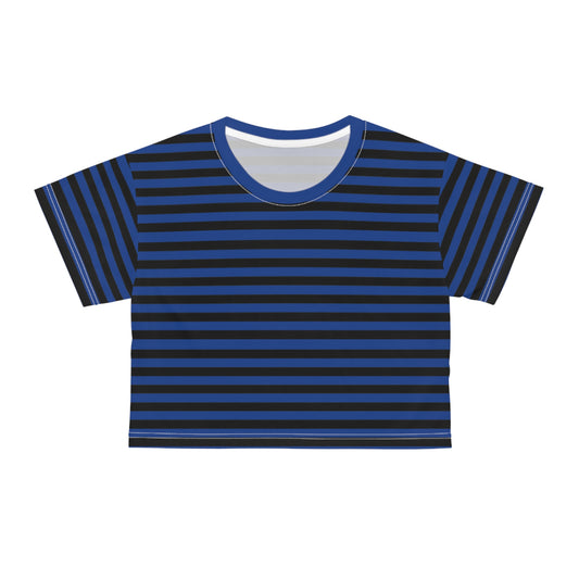 Stylish Striped Crop Tee, Casual Summer Top, Trendy Beachwear, Perfect for Festivals, Boat Parties, Gifts for Trendsetters