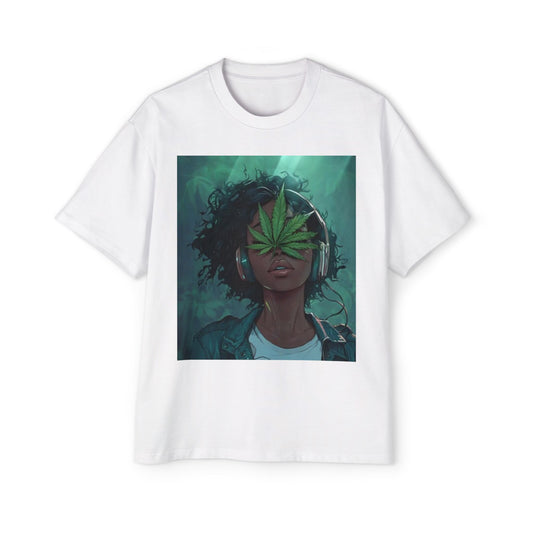 Chill Vibes Men’s Heavy Oversized Tee - Cool Cannabis Art Shirt, Streetwear, Music Lovers Gift, Relaxed Fit Fashion, Summer Style
