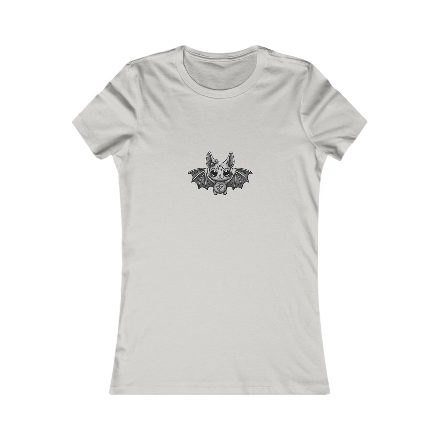 Gothic Women's Favorite Tee with Bat Design, Casual Wear, Halloween, Gift for Her, Everyday T-Shirt, Unique Graphic Tee