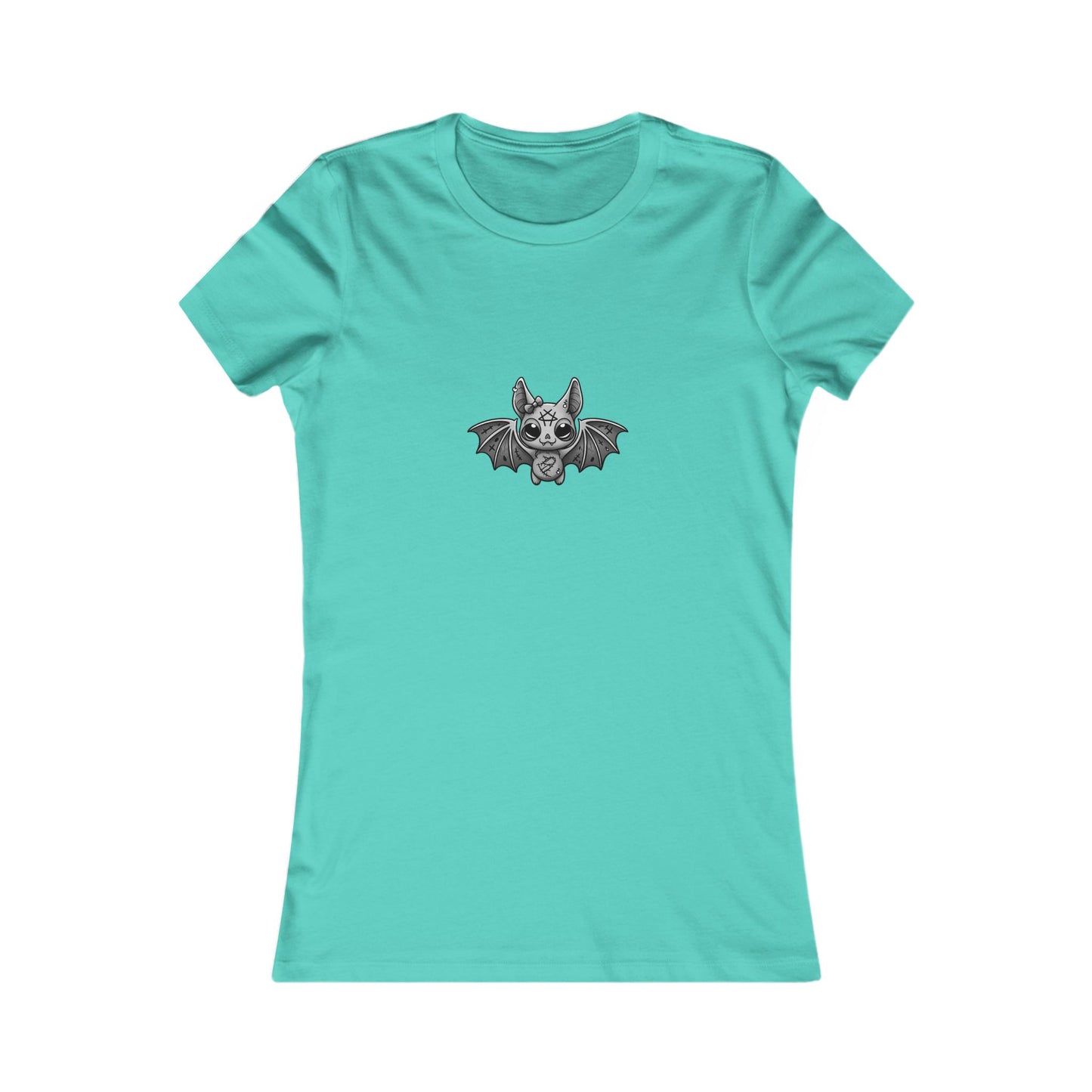 Gothic Women's Favorite Tee with Bat Design, Casual Wear, Halloween, Gift for Her, Everyday T-Shirt, Unique Graphic Tee