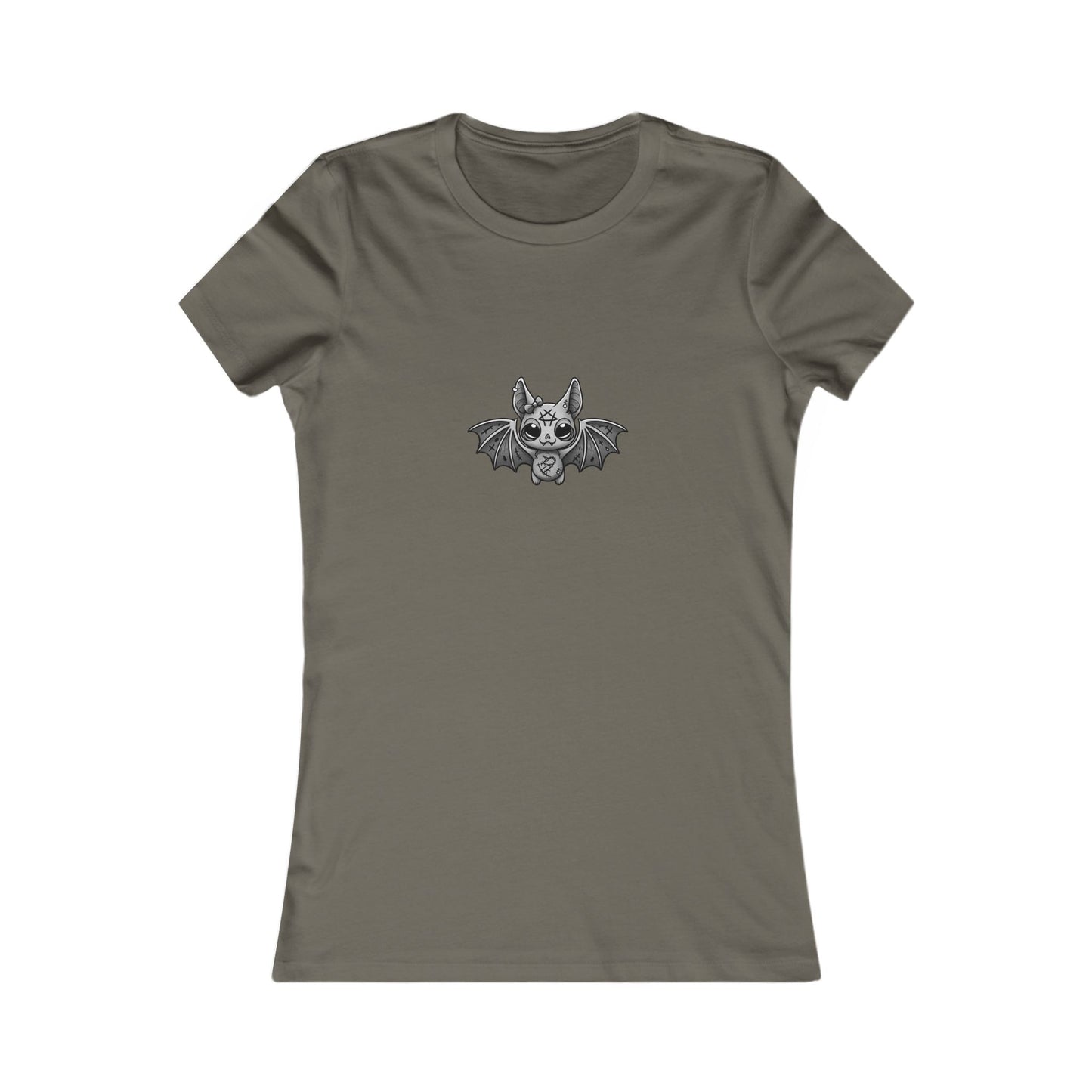 Gothic Women's Favorite Tee with Bat Design, Casual Wear, Halloween, Gift for Her, Everyday T-Shirt, Unique Graphic Tee