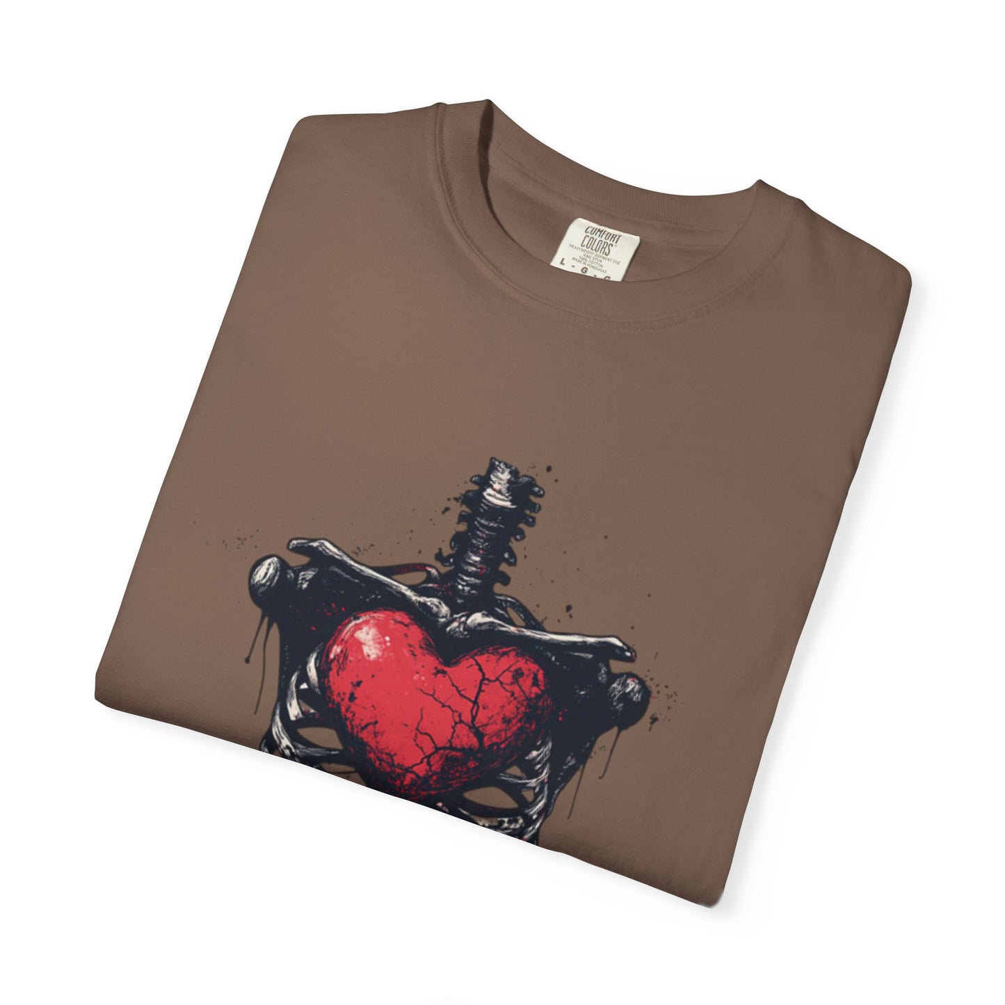 Heart-Cross Unisex Garment-Dyed T-shirt, Vintage Graphic Tee, Gift for Couples, Unique Art Shirt, Casual Wear, Festival Fashion