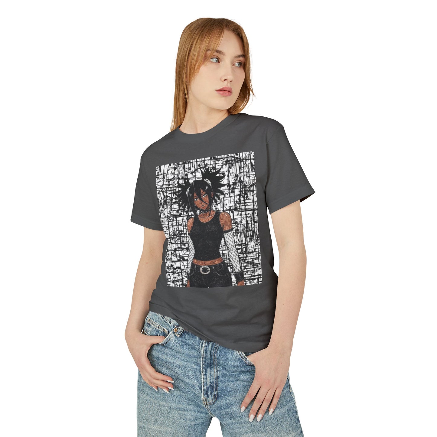 Anime-Inspired Heavyweight Tee, Graphic T-Shirt, Vintage Style, Casual Wear, Streetwear, Gift for Anime Lovers